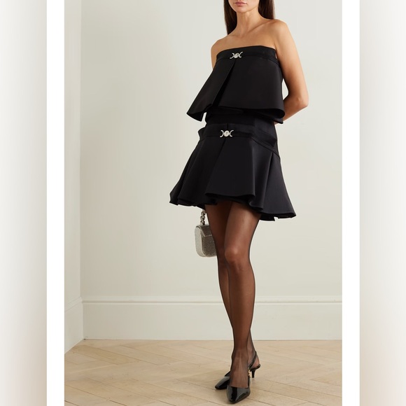 Versace Tops - Versace NWT Strapless Medusa Head Wool & Silk Blend Faille Crop Top (Size 38)